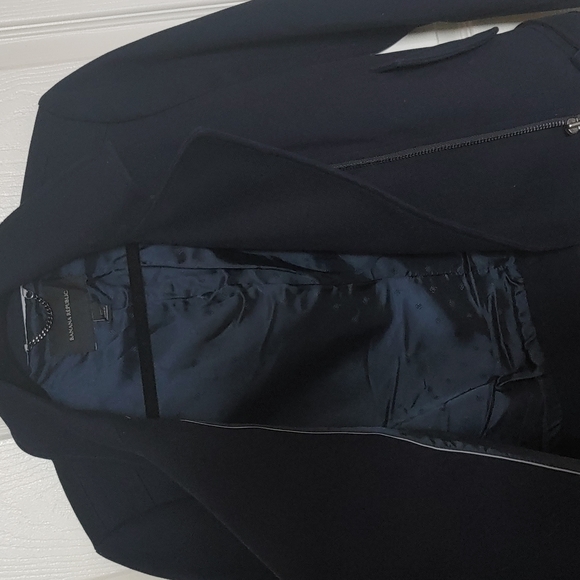 Xs Navy Blue Banana Republic Moto Jacket - Picture 3 of 5